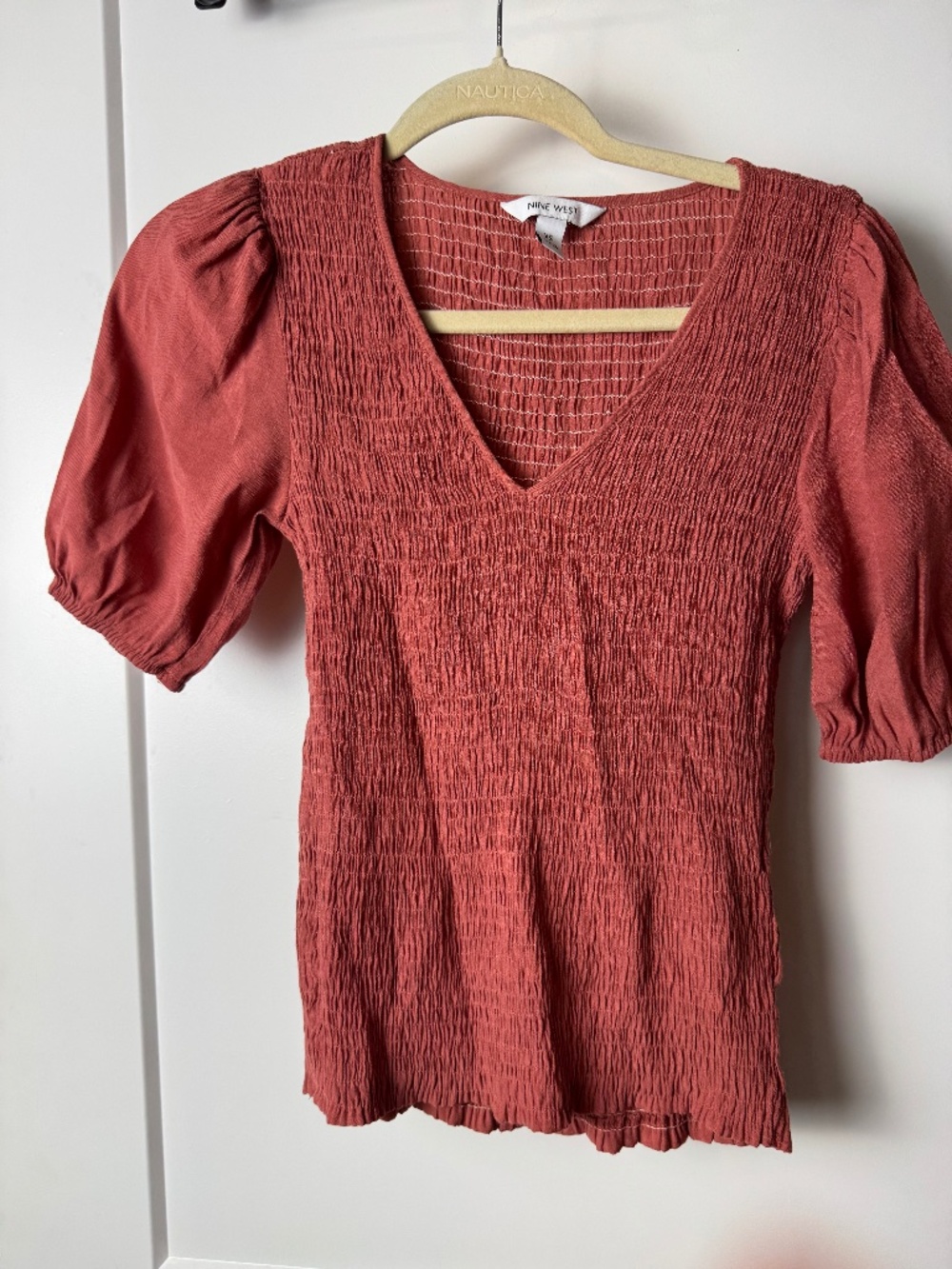 Nine West smocked top